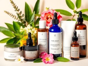 Produse dermatologice diverse pentru îngrijirea pielii.