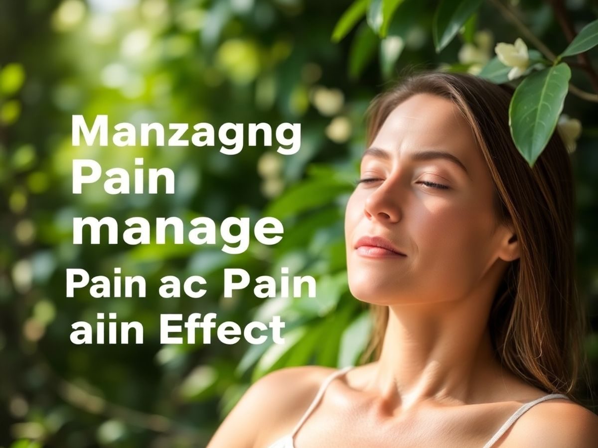 Persoană relaxându-se în natură, ameliorând durerea.