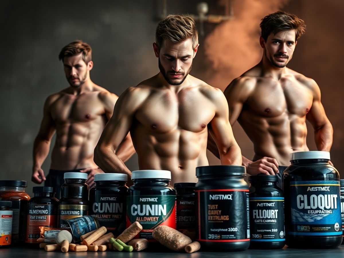 Suplimente pentru performanță sportivă și atleți în acțiune.